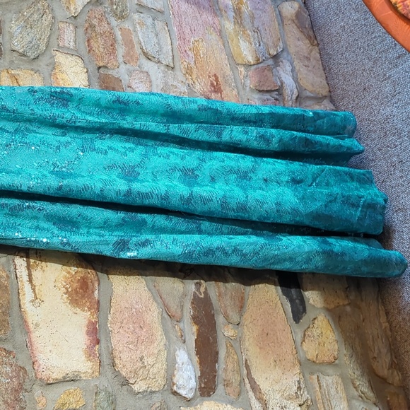 Lulus Glittering Presence Teal Green Sequin Lace-Up Maxi Dress - Picture 6 of 14